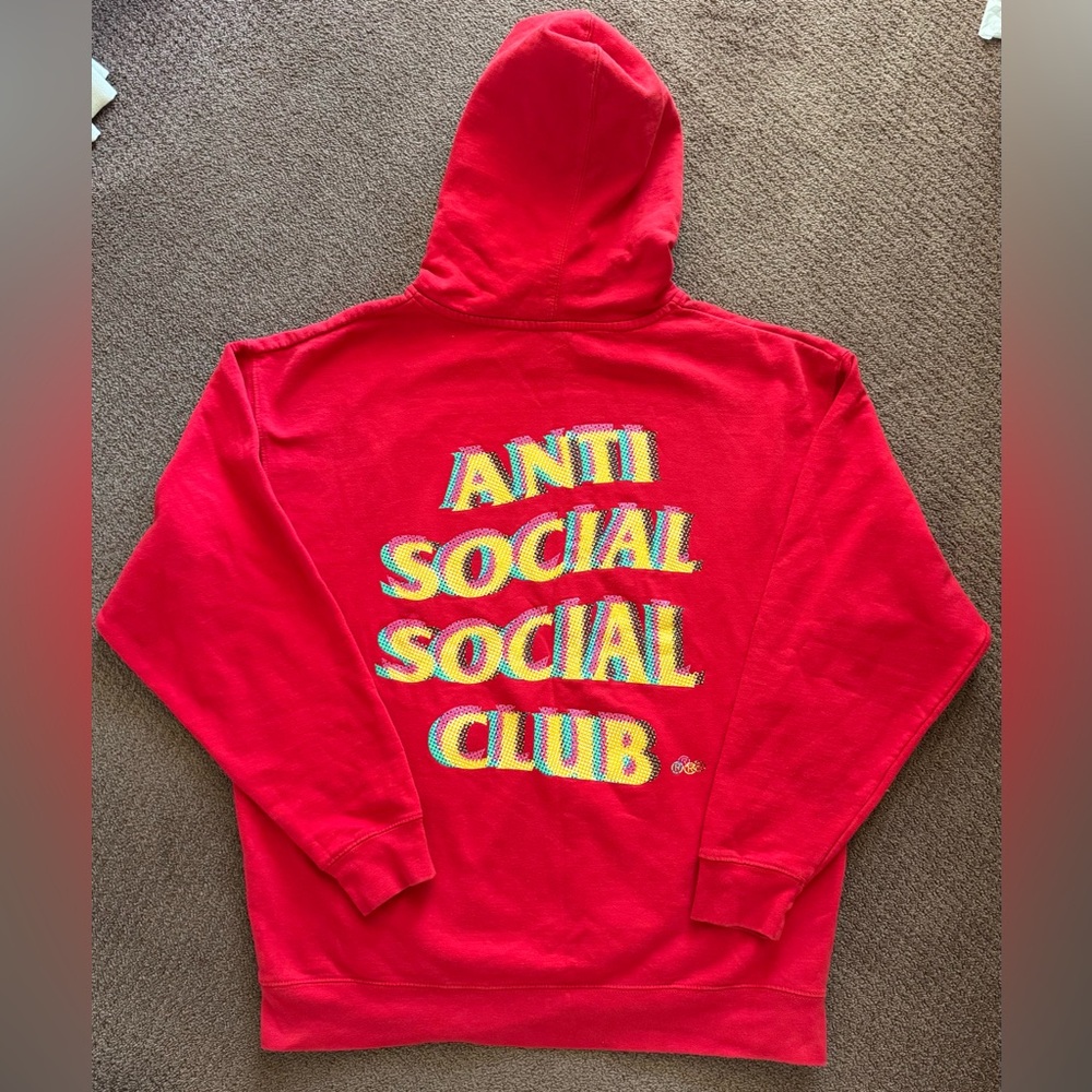 Anti Social Social Club Stir Crazy Hoodie (red)